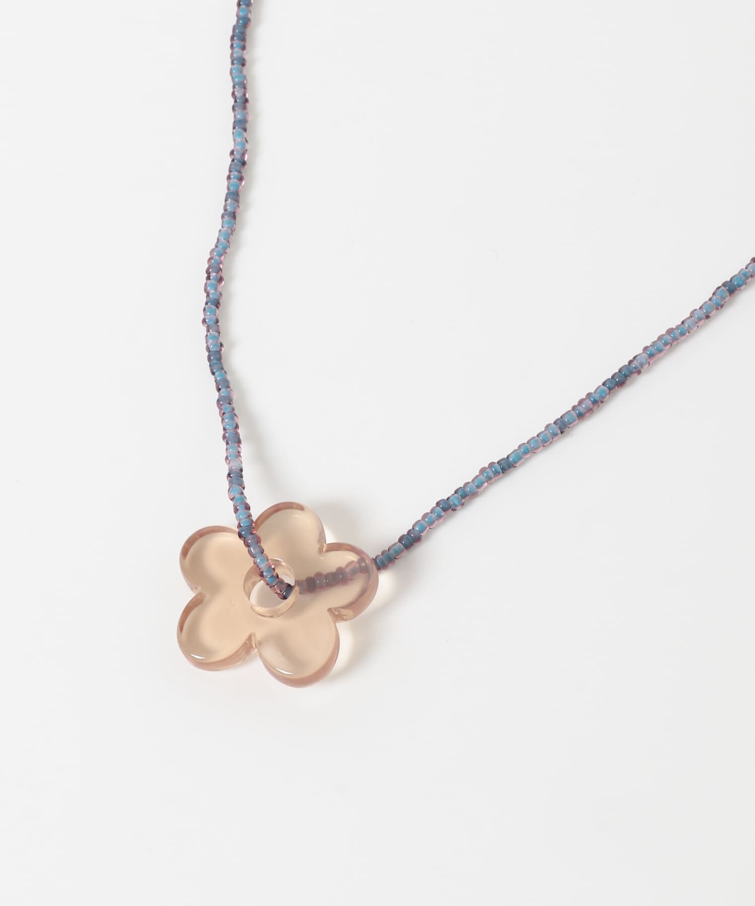 SMELLY「ステンレスフラワービーズマンテルネックレス」|ネックレス|