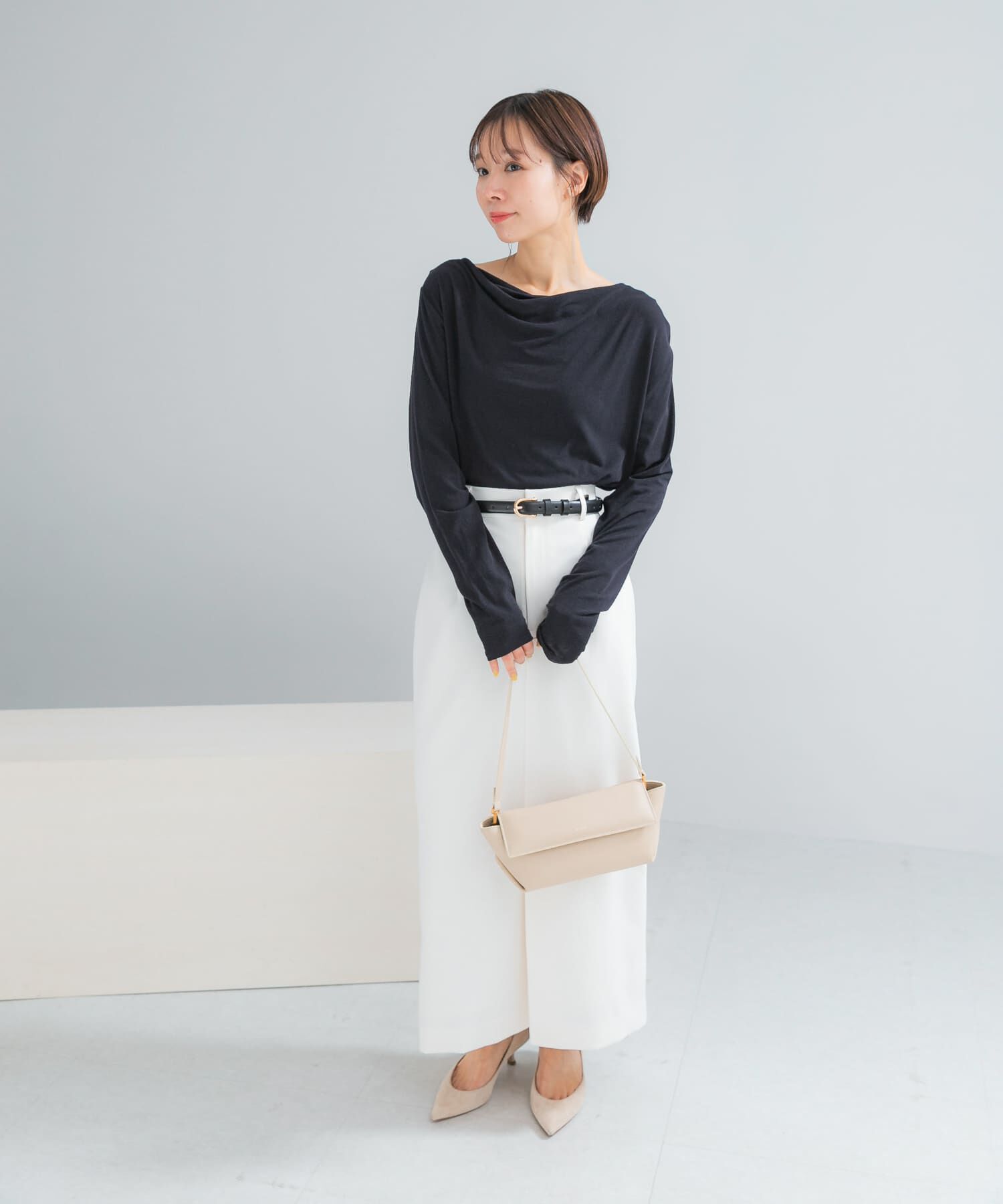 URBAN RESEARCH ROSSO「ベルト付ツイルストレッチスカート」|スカート|