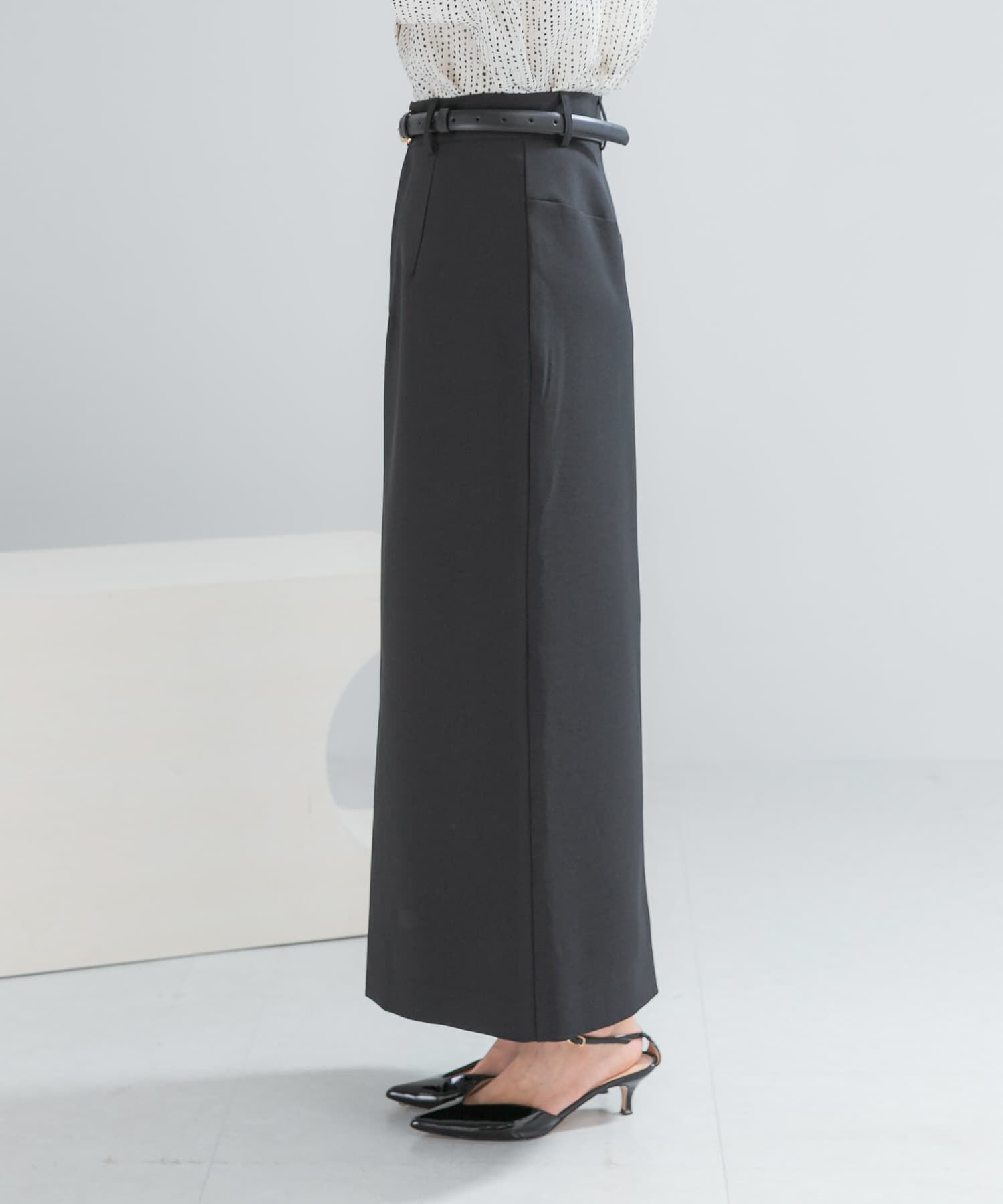 URBAN RESEARCH ROSSO「ベルト付ツイルストレッチスカート」|スカート|