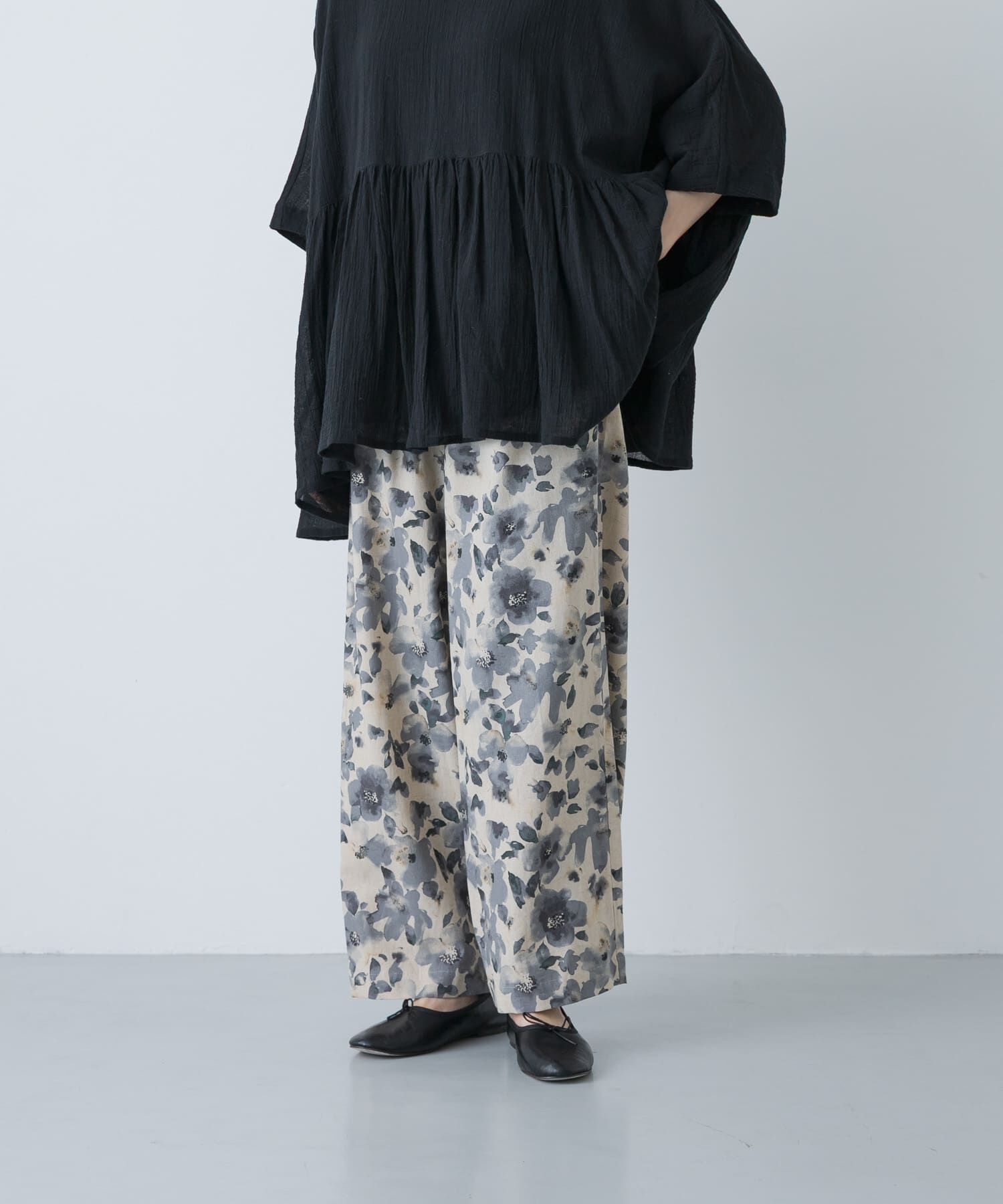 かぐれ「コットンリネンプリントイージーパンツ」|その他|