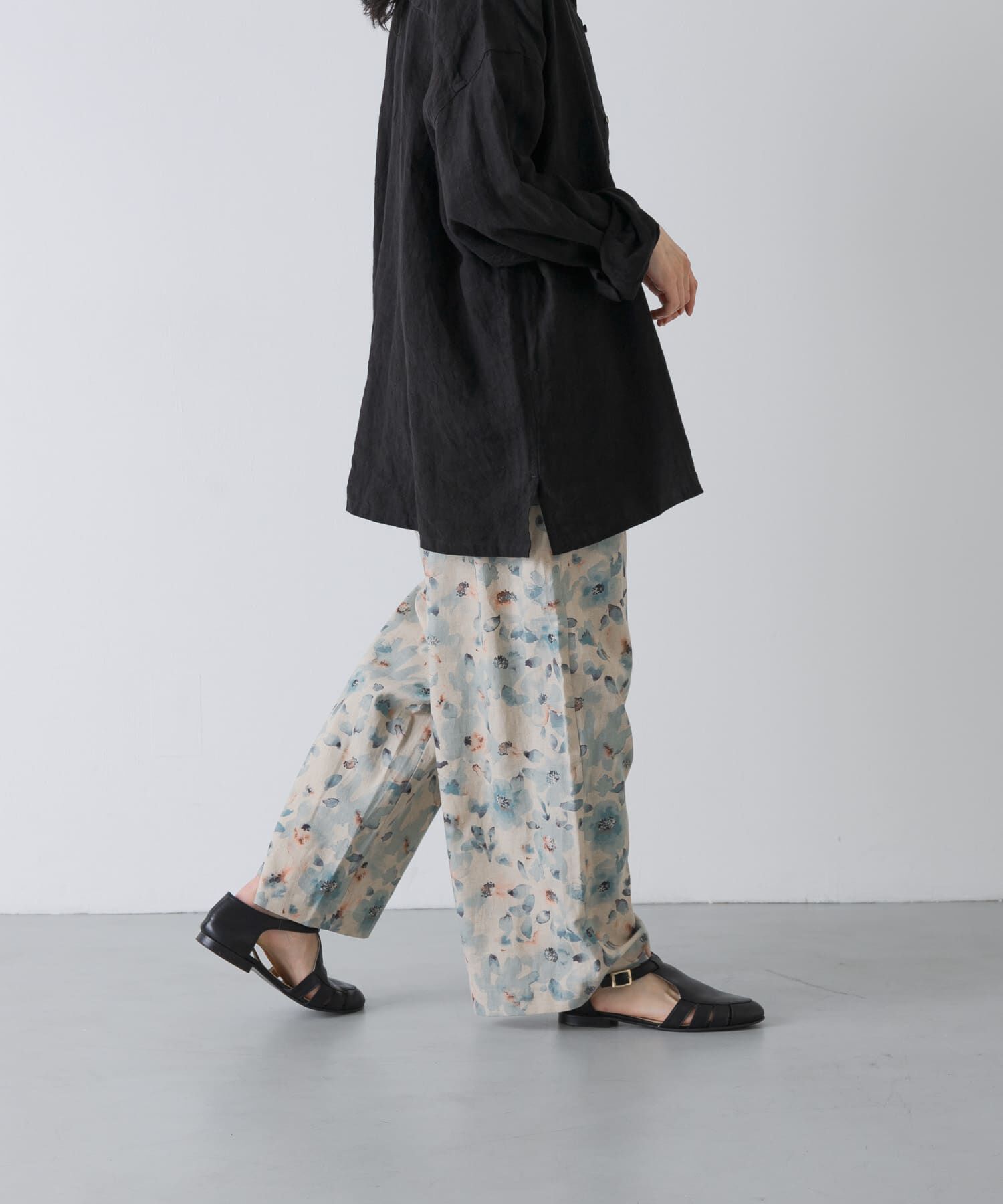 かぐれ「コットンリネンプリントイージーパンツ」|その他|