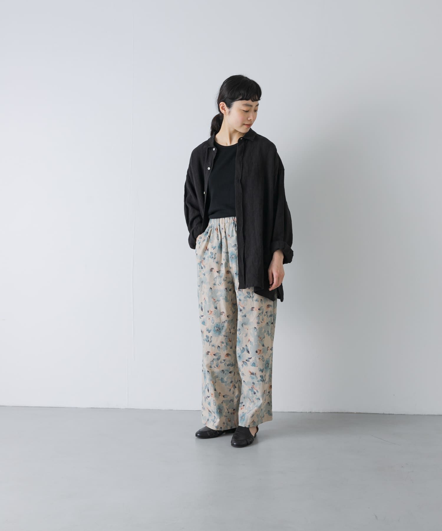 かぐれ「コットンリネンプリントイージーパンツ」|その他|