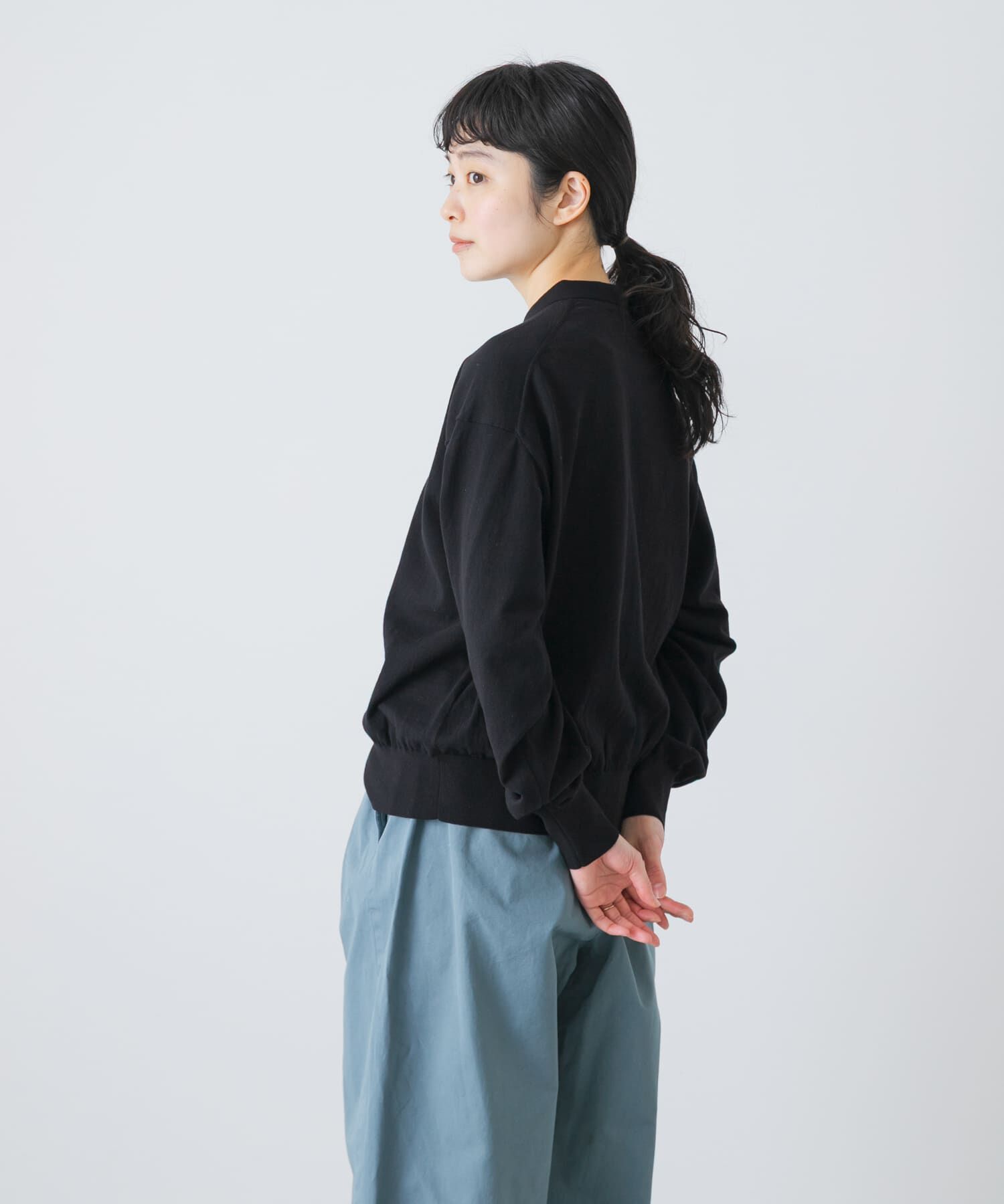 かぐれ「コットンハイゲージポロニットカーディガン」|カーディガン|