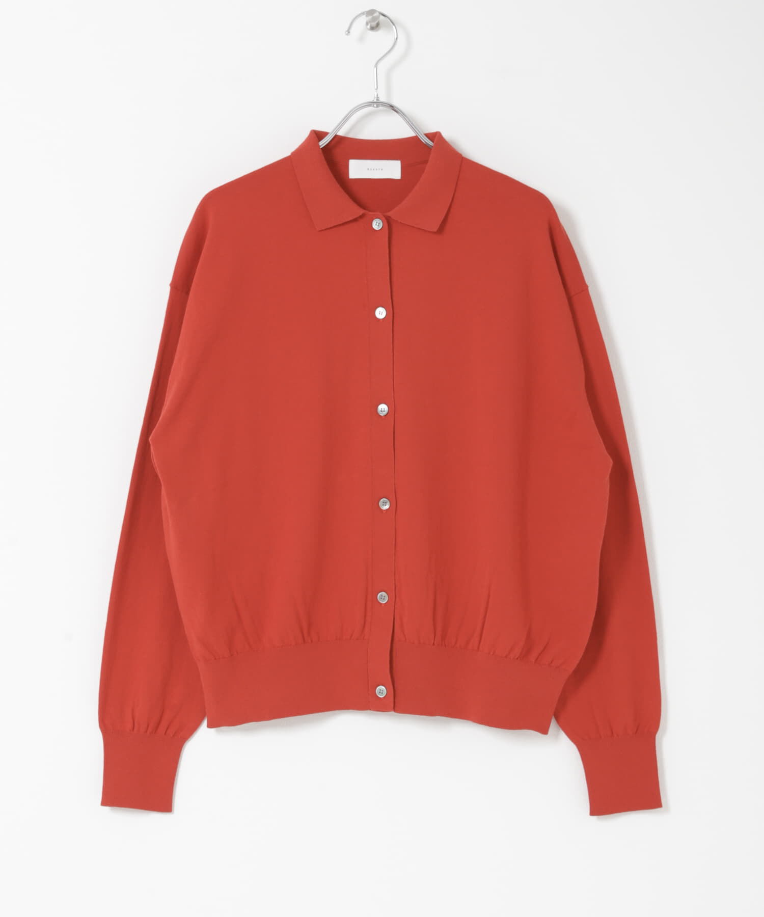 かぐれ「コットンハイゲージポロニットカーディガン」|カーディガン|