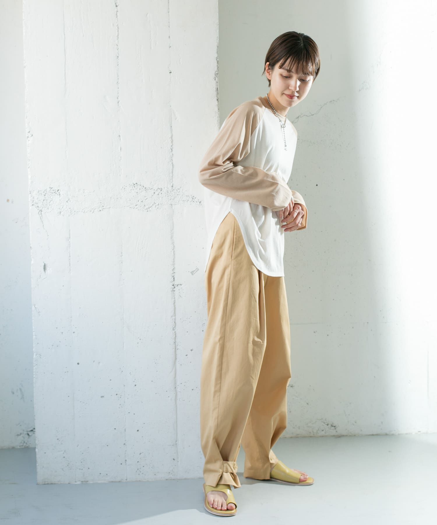  「ヘムボタンデザインパンツ」|その他|