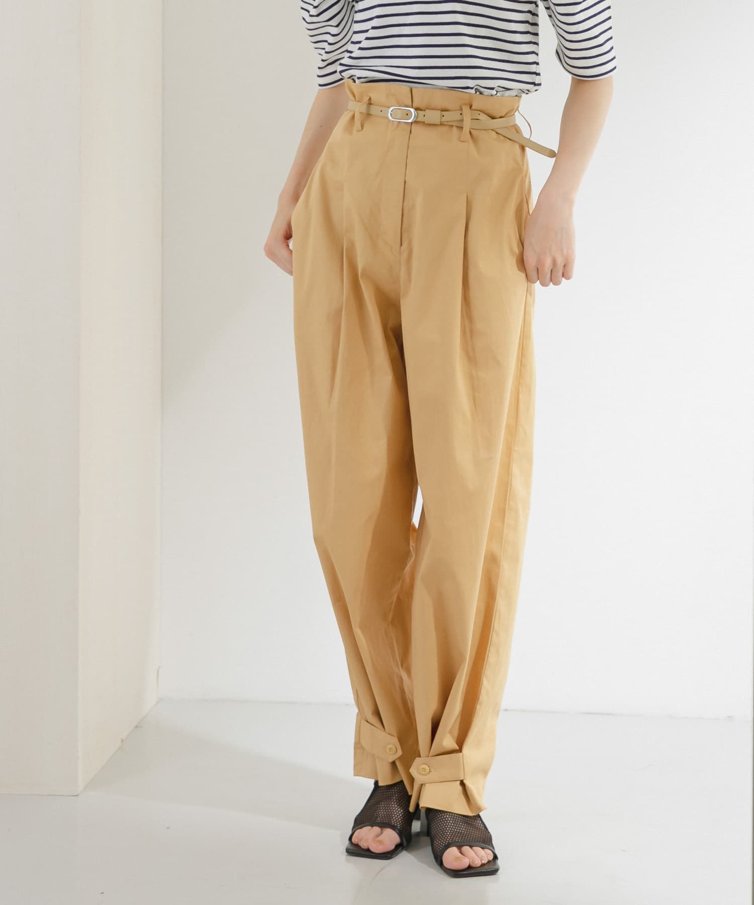  「ヘムボタンデザインパンツ」|その他|