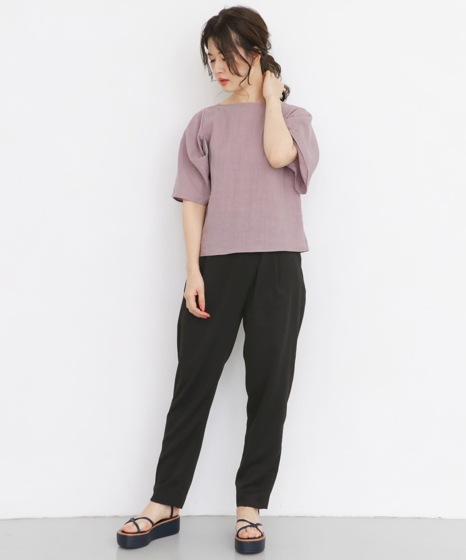  「ベルトラップ風テーパードパンツ&there4;」|その他|