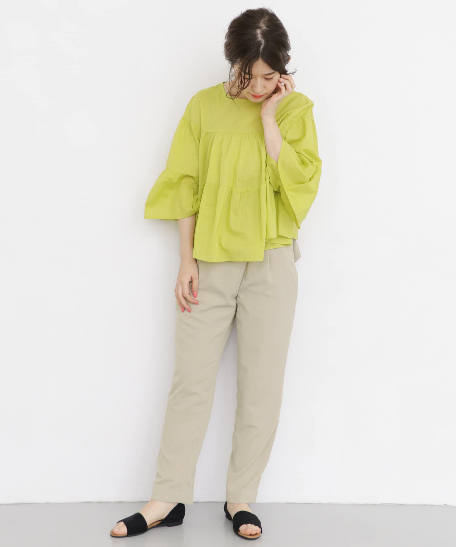  「ベルトラップ風テーパードパンツ&there4;」|その他|