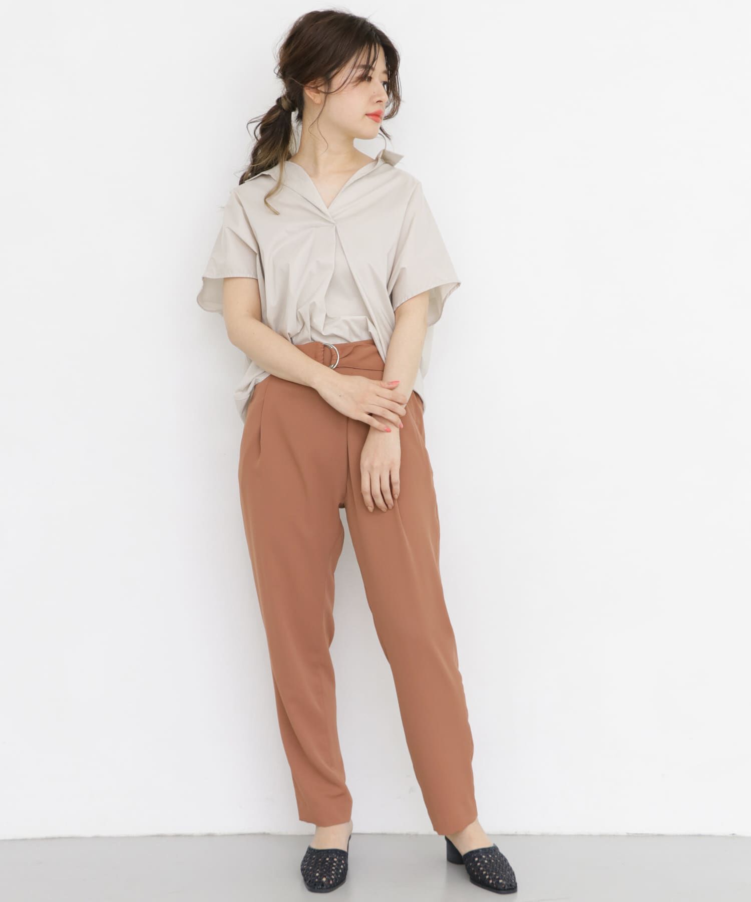  「ベルトラップ風テーパードパンツ&there4;」|その他|