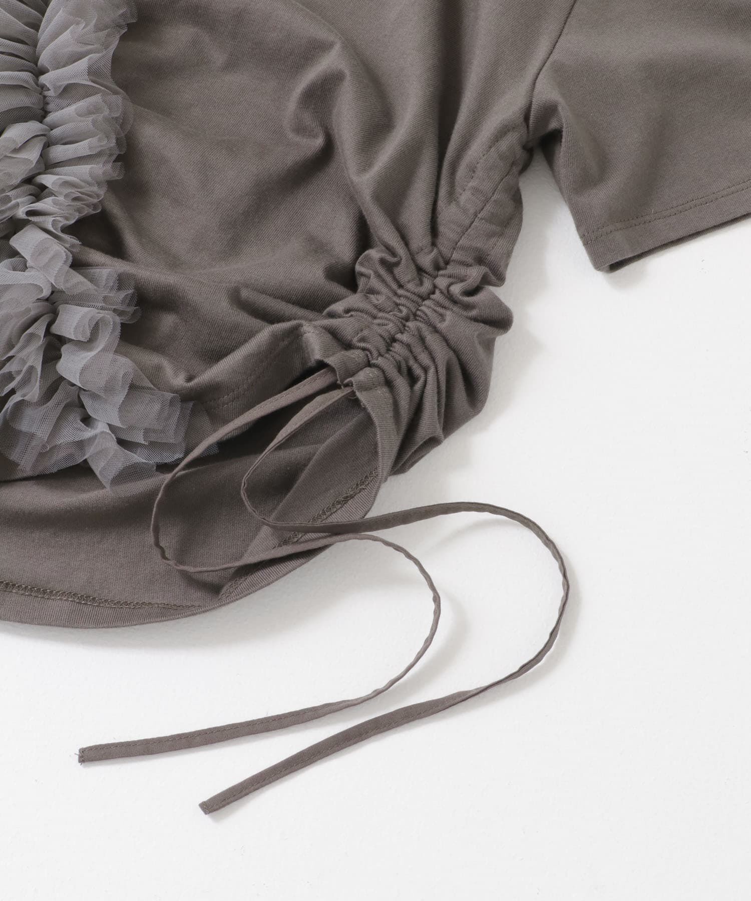  「シャーリングフリルTEE」|Tシャツ・カットソー|