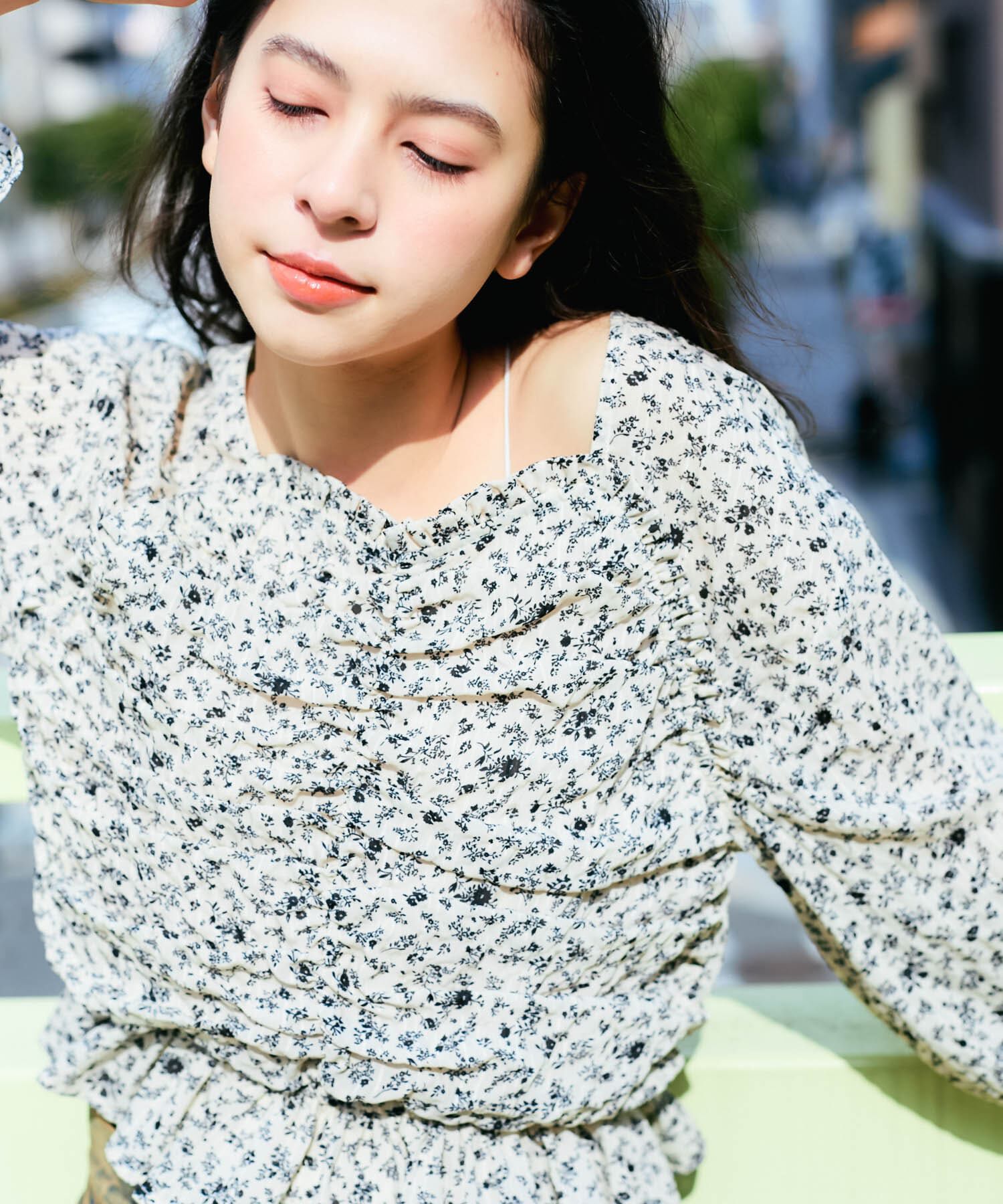  「フラワープリントビスチェブラウス」|シャツ・ブラウス|