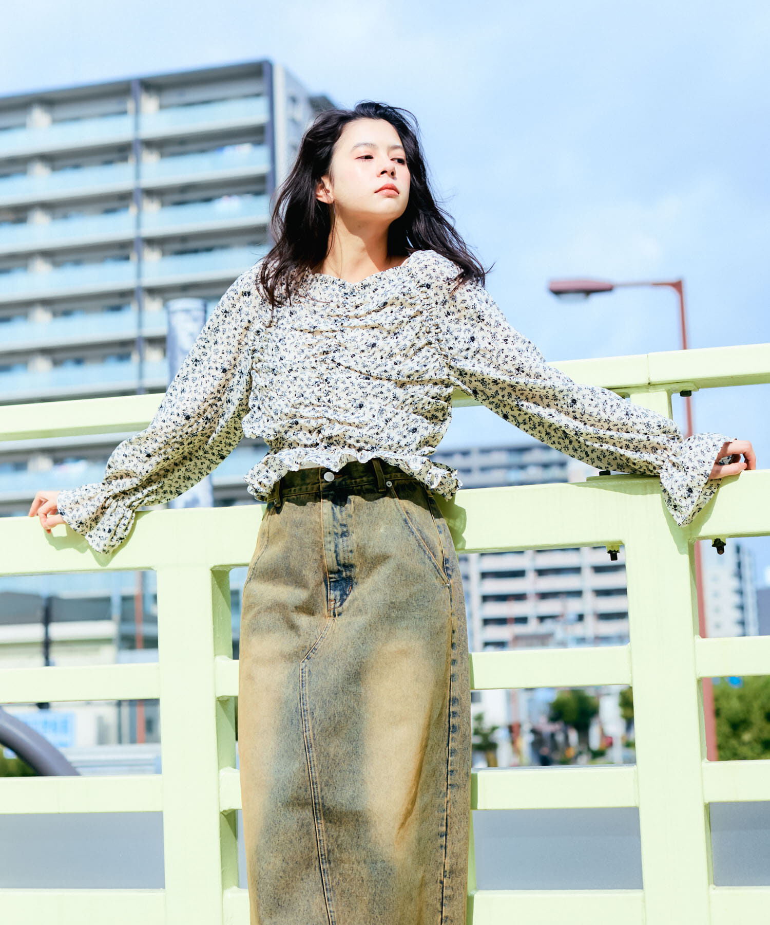  「フラワープリントビスチェブラウス」|シャツ・ブラウス|