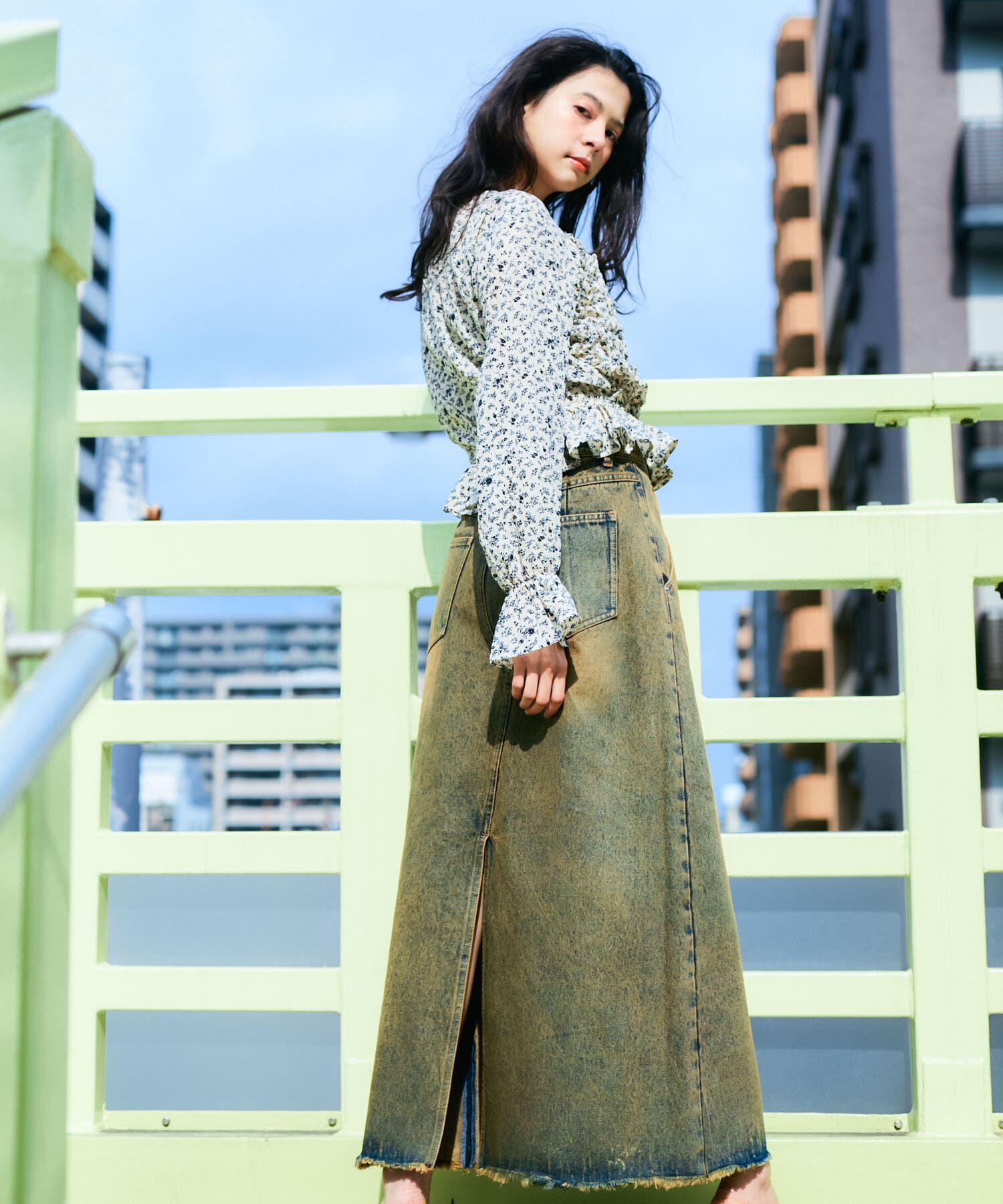  「フラワープリントビスチェブラウス」|シャツ・ブラウス|