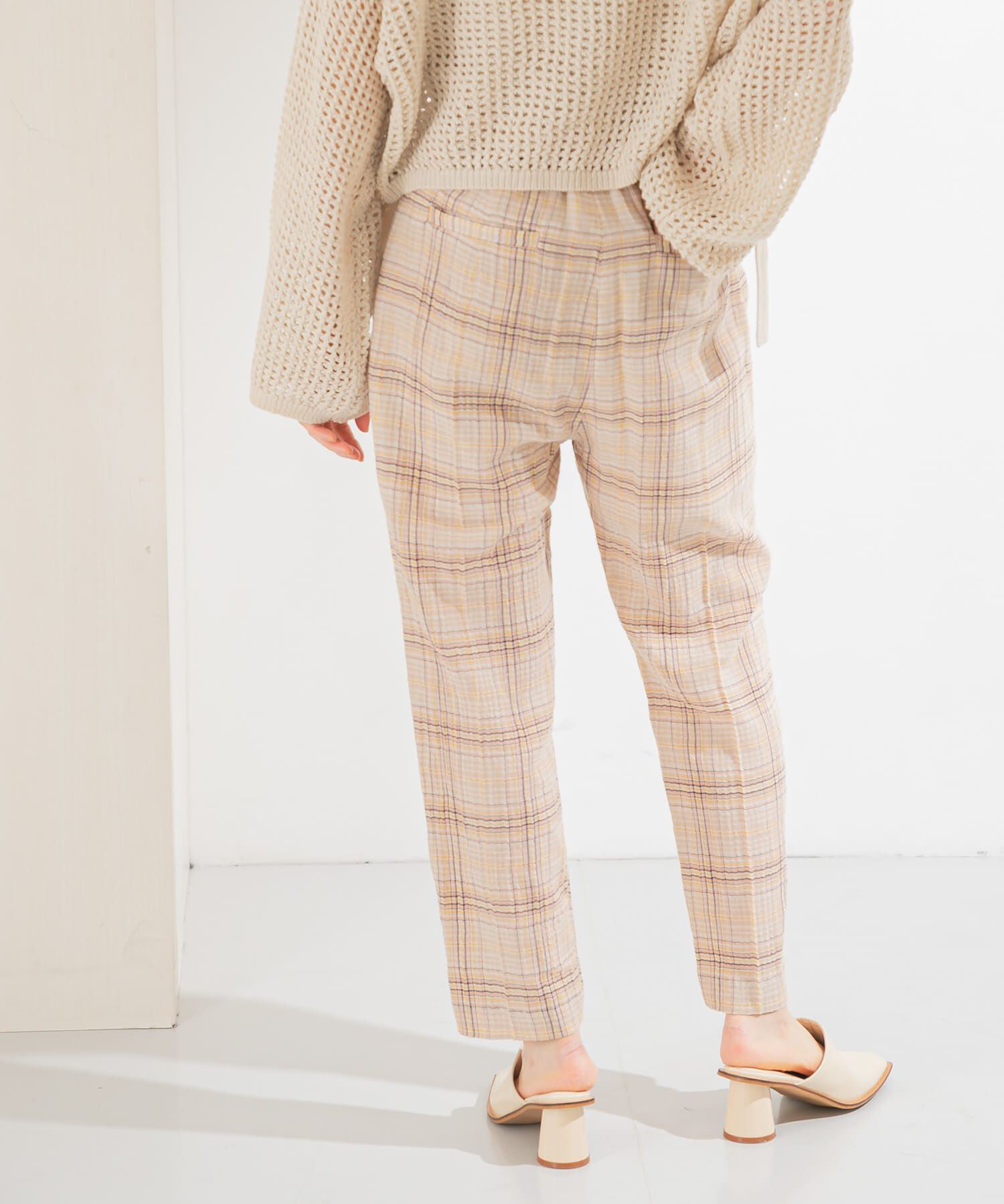  「シアーチェックパンツ」|その他|