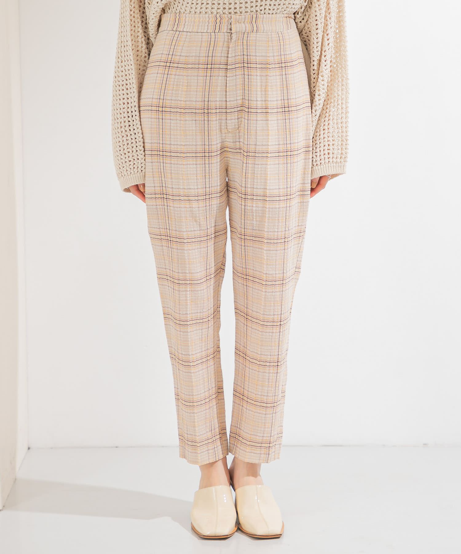  「シアーチェックパンツ」|その他|