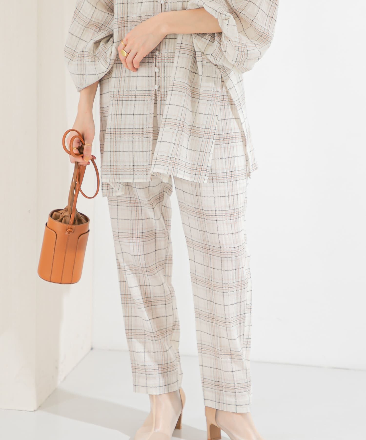  「シアーチェックパンツ」|その他|