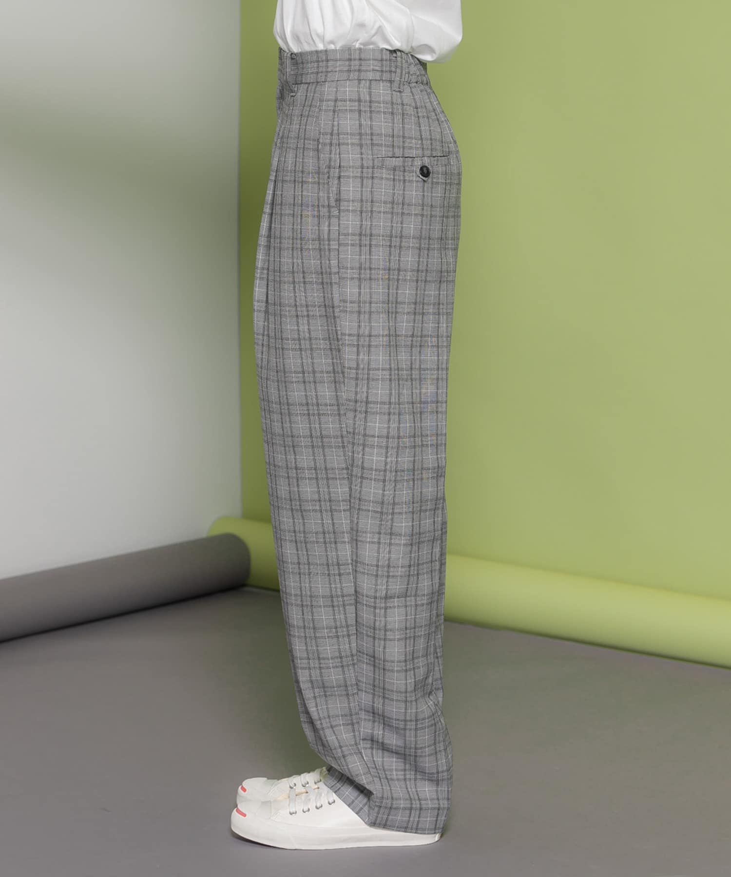  「センタープレスWIDEチェックパンツ」|その他|