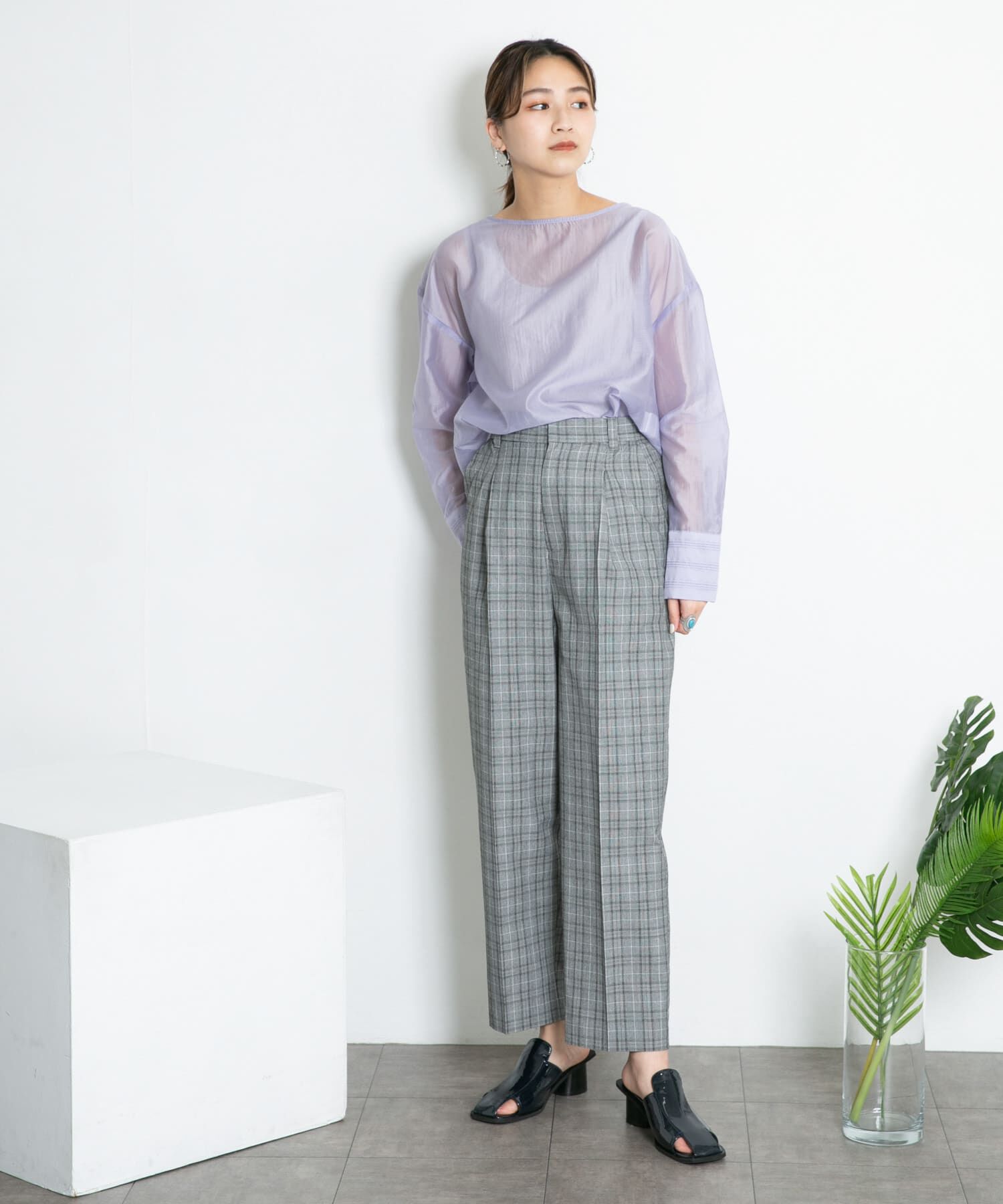  「センタープレスWIDEチェックパンツ」|その他|