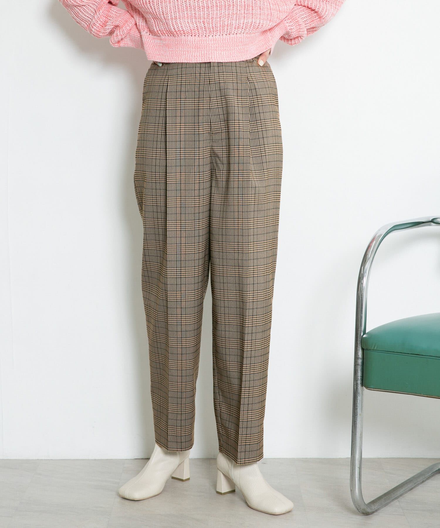  「センタープレスWIDEチェックパンツ」|その他|