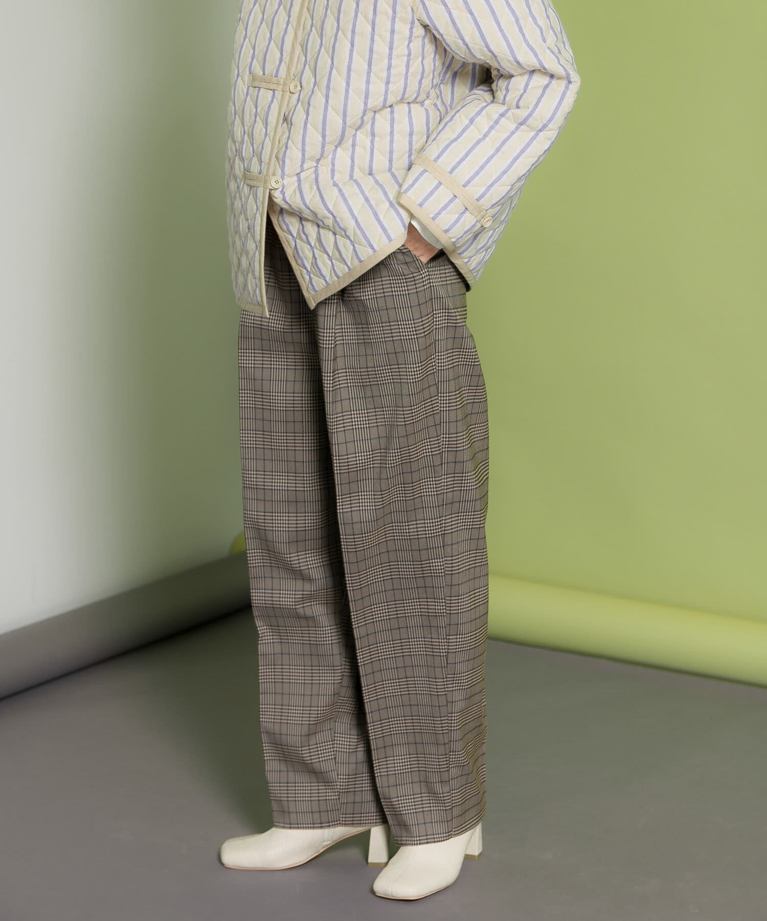  「センタープレスWIDEチェックパンツ」|その他|