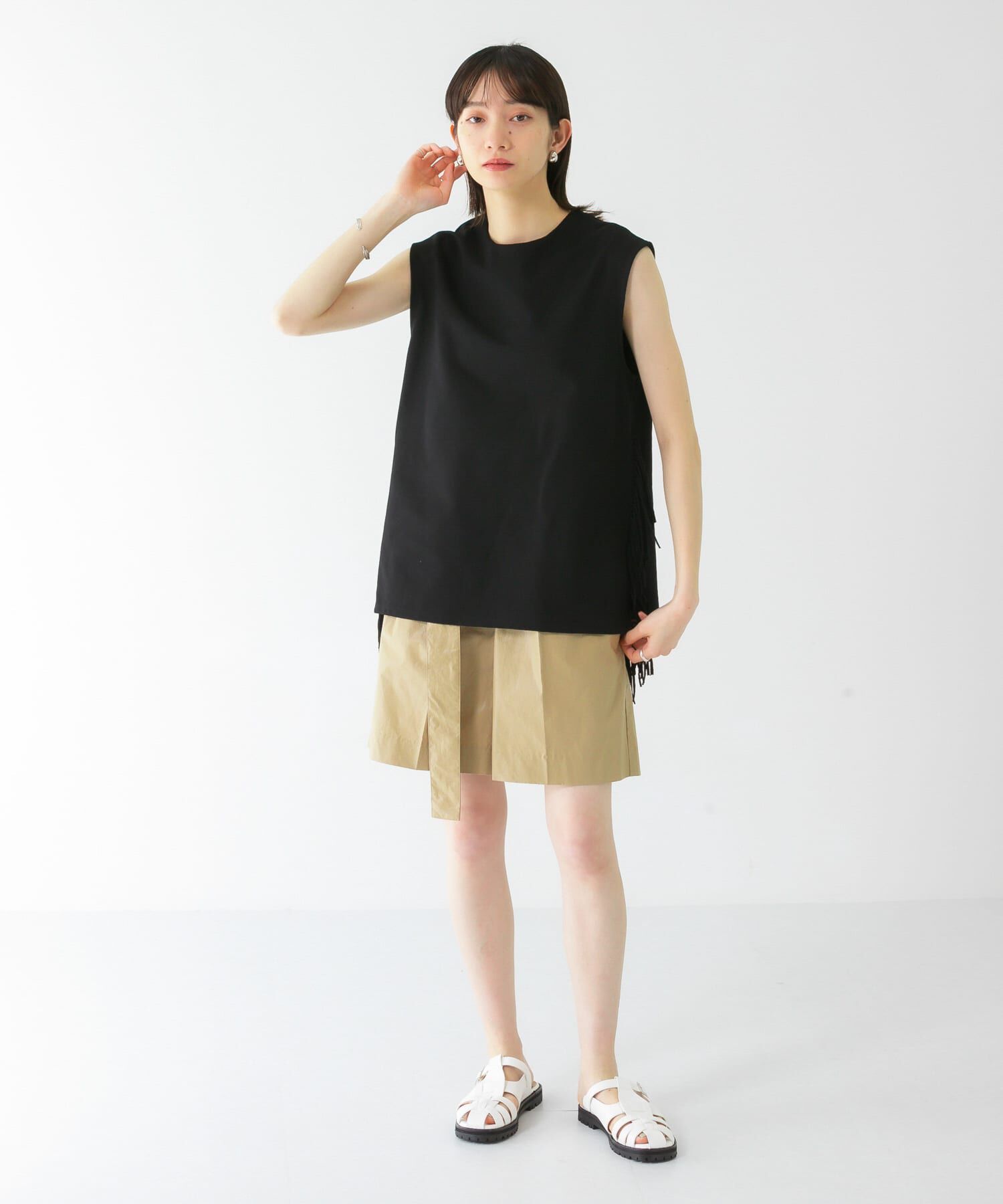  「ベルテッドコーティングハーフパンツ」|その他|