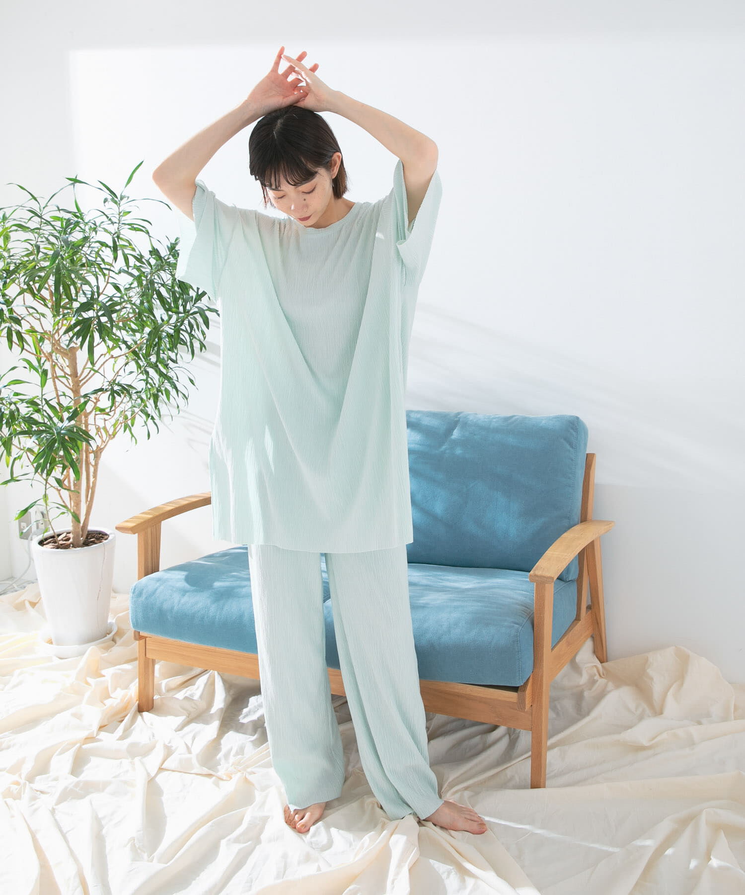  「コットンタッチプリーツパンツ」|その他|