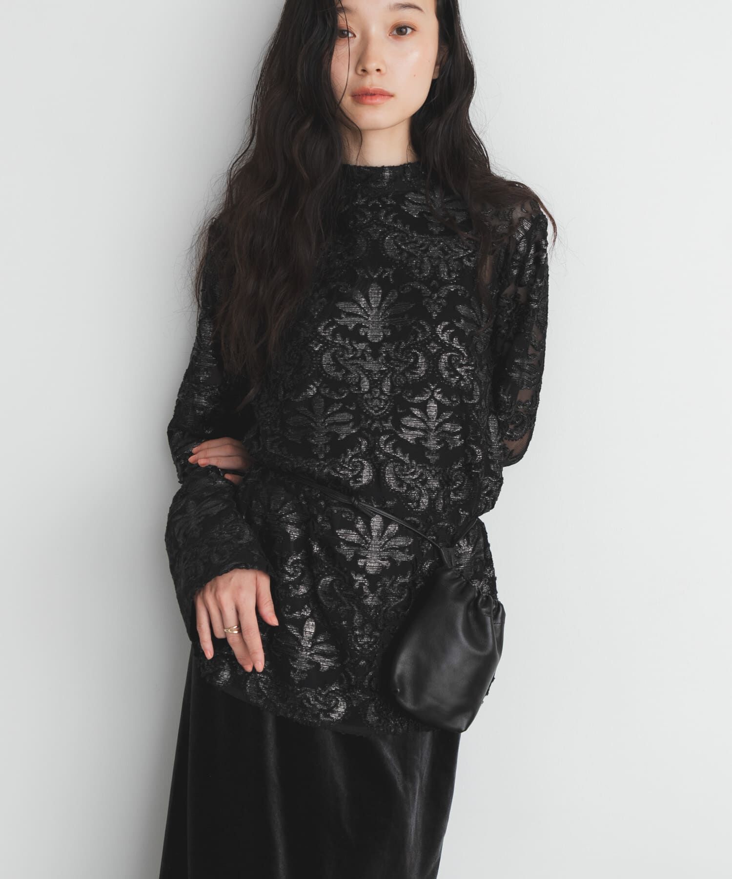  「チュールジャガードブラウス」|シャツ・ブラウス|