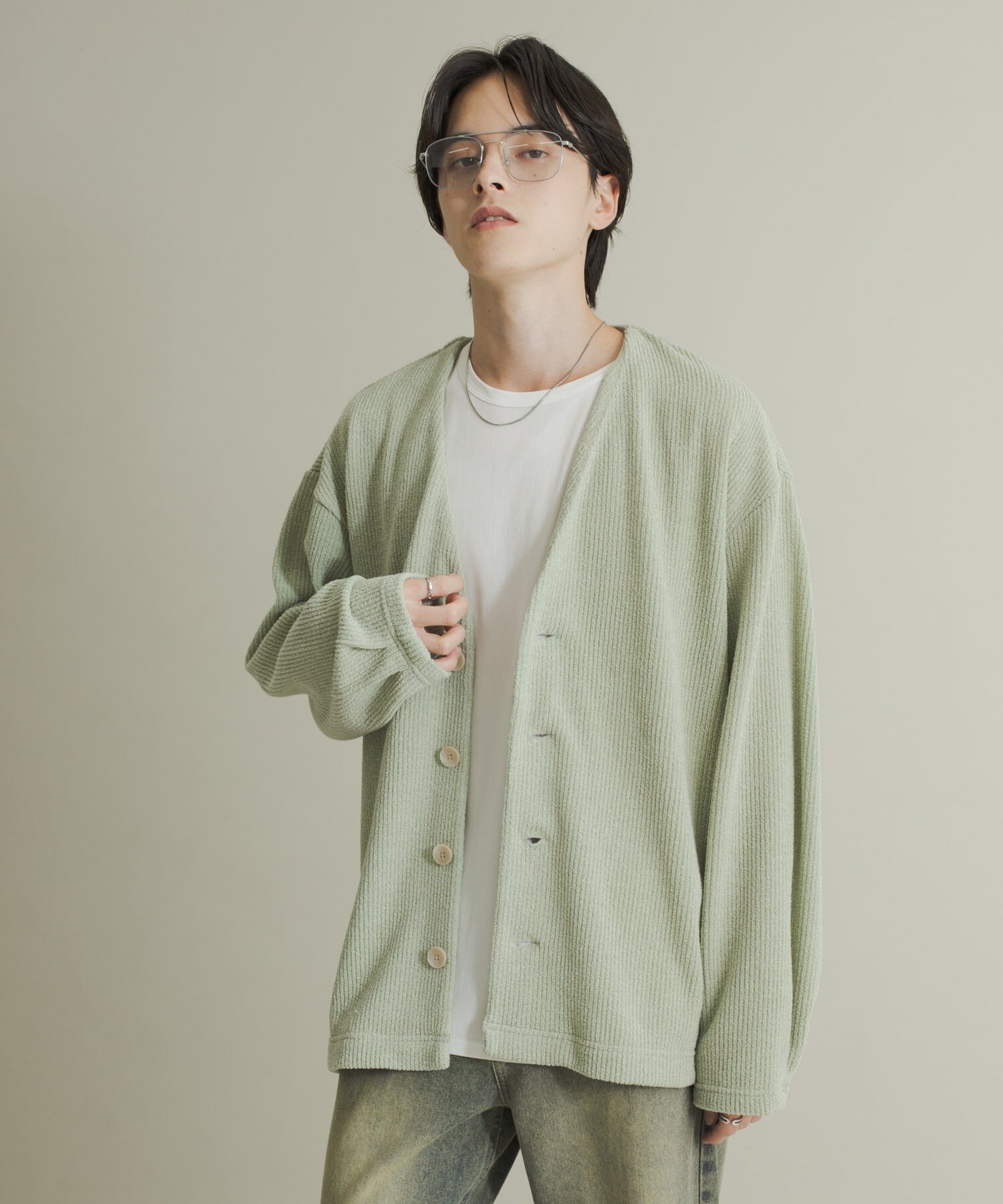 SENSE OF PLACE by URBAN RESEARCH「ウールタッチジャージカーディガン」|カーディガン|