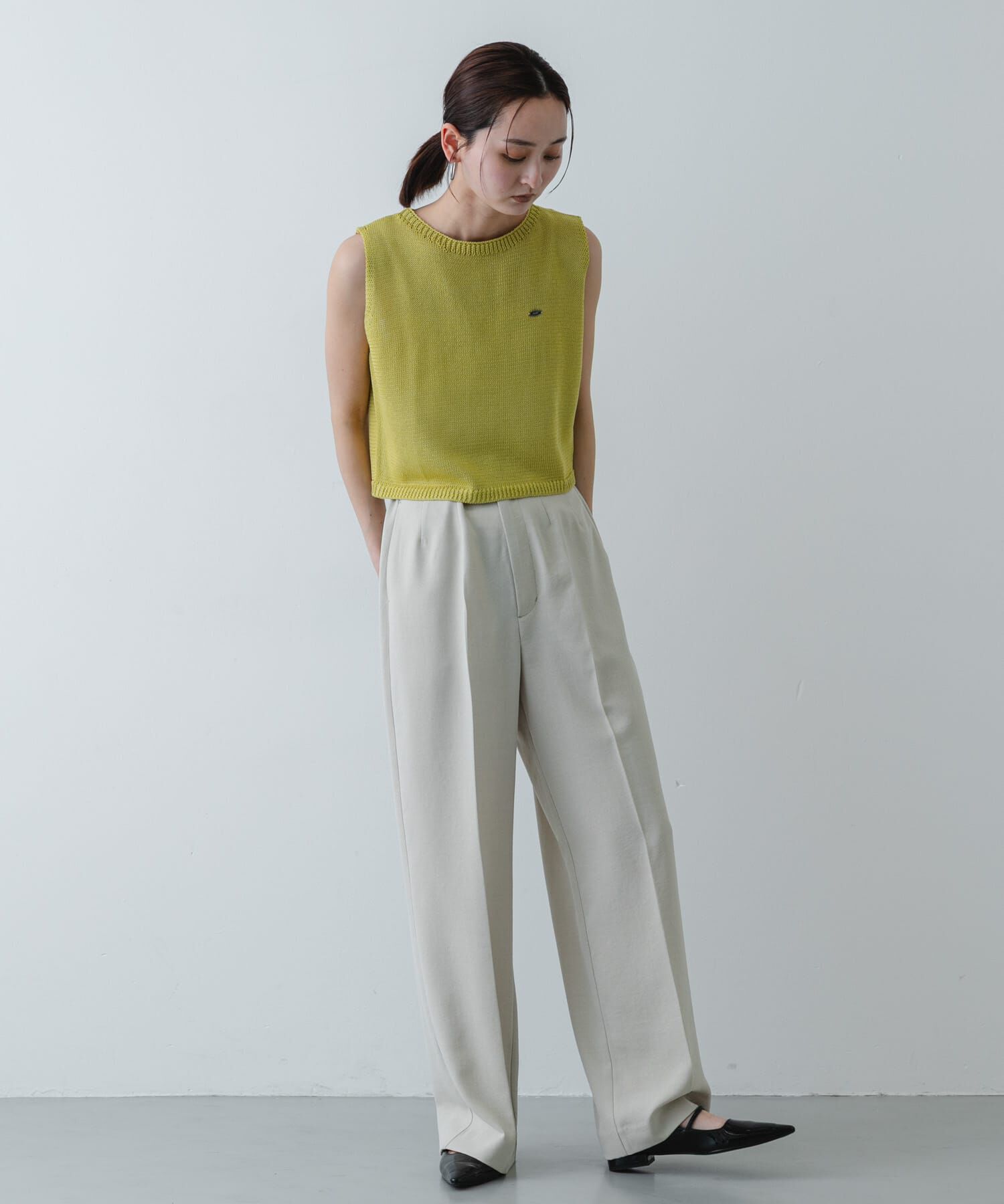 SENSE OF PLACE by URBAN RESEARCH「『洗濯可』リネンタッチクロップドセーター」|ニット・セーター|