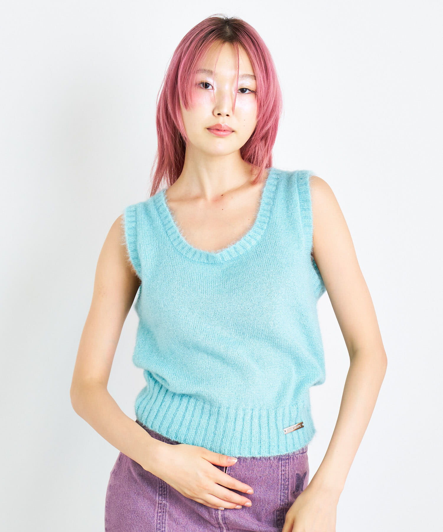 SENSE OF PLACE by URBAN RESEARCH「ANNA SUI NYC　ラメニットベスト」|ニット・セーター|