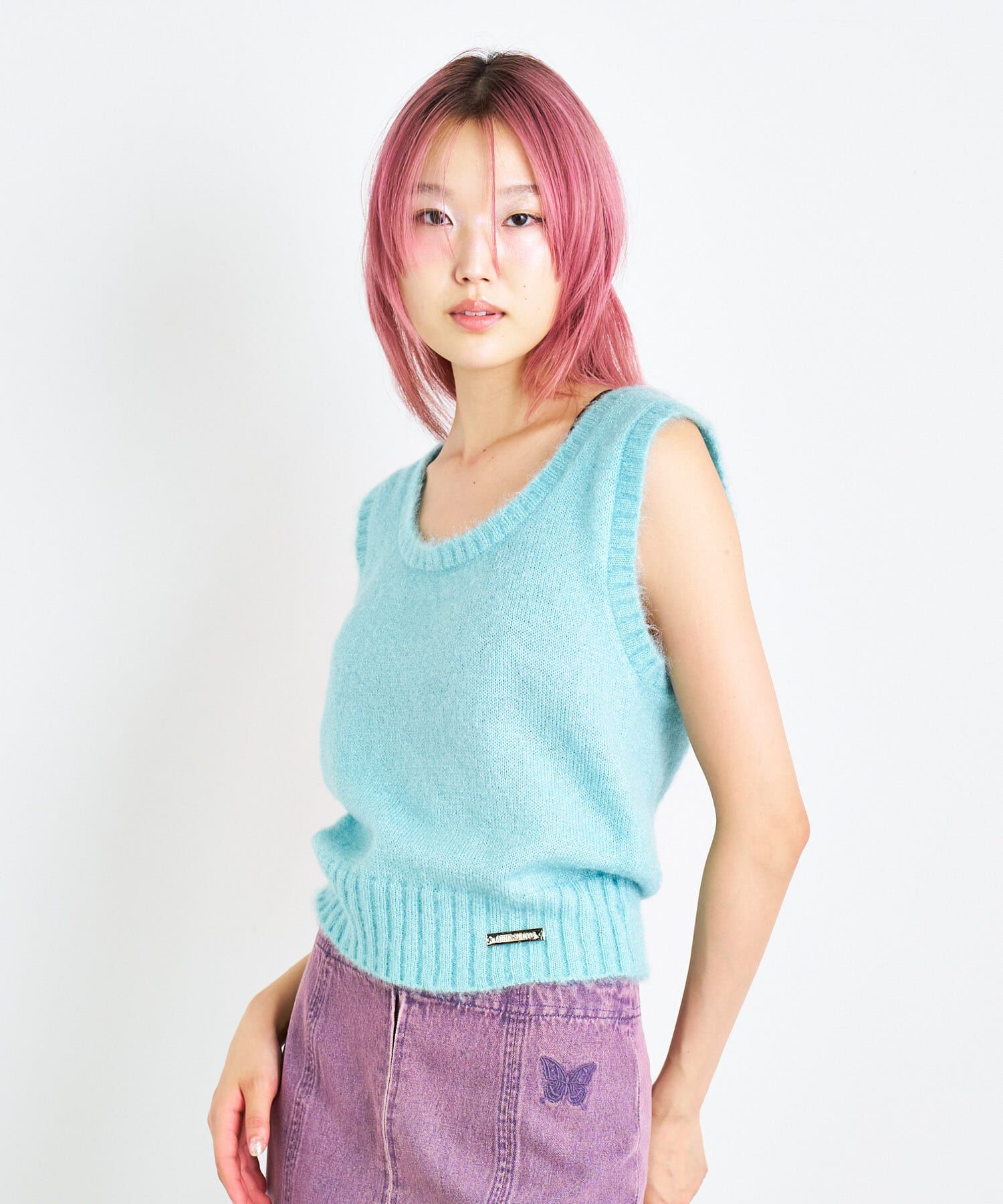 SENSE OF PLACE by URBAN RESEARCH「ANNA SUI NYC　ラメニットベスト」|ニット・セーター|