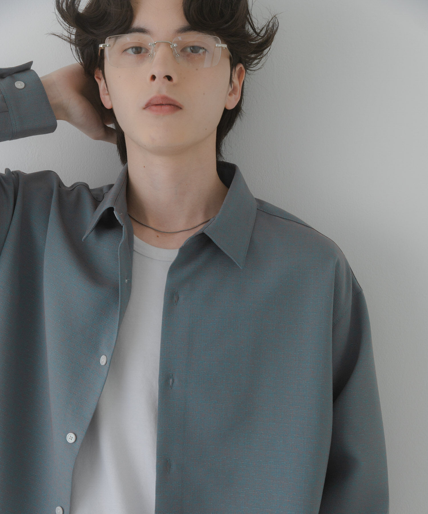 SENSE OF PLACE by URBAN RESEARCH「カラースラブレギュラーカラーシャツ」|シャツ・ブラウス|ブルー