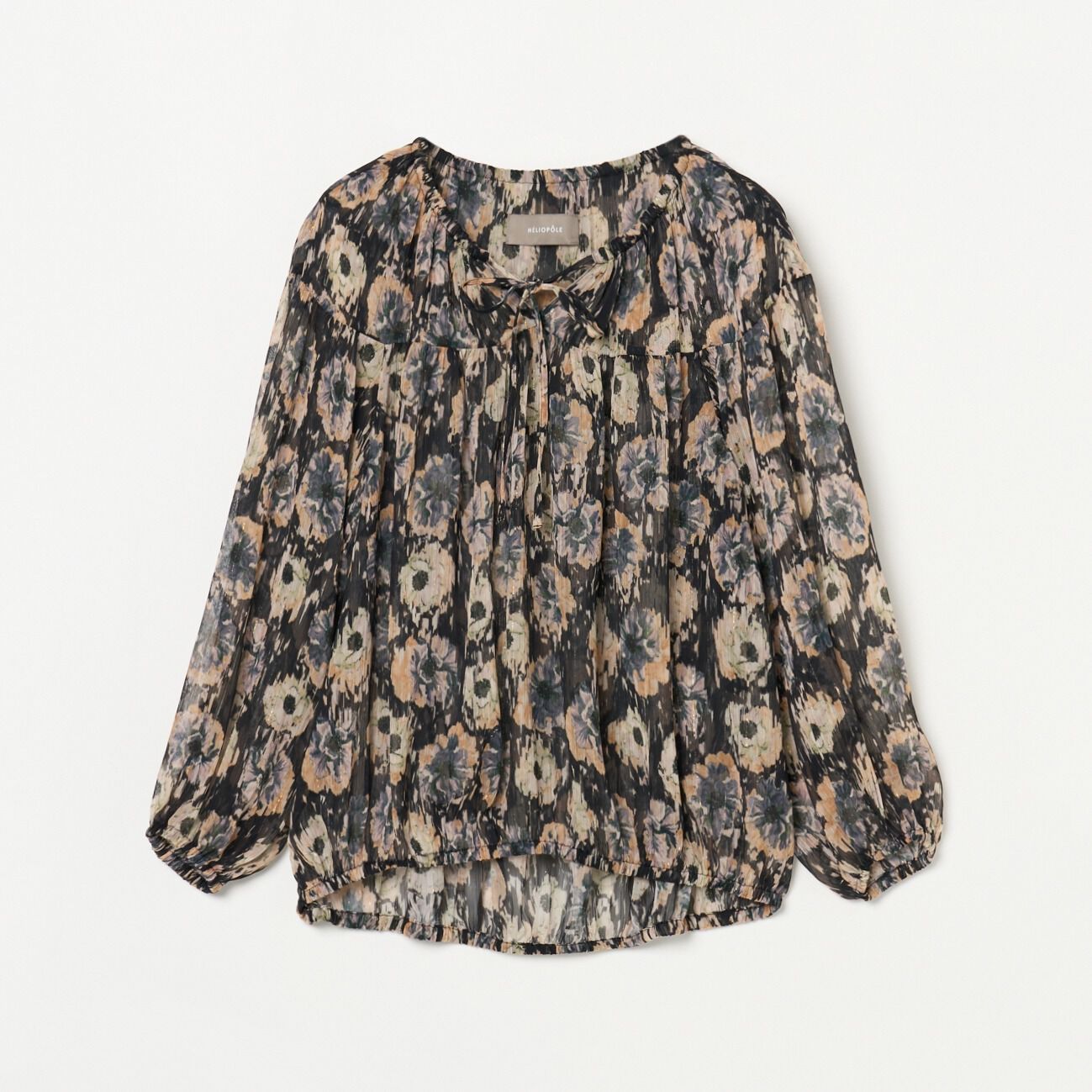 HELIOPOLE「HELIOPOLE DEVEAUX PRINT GATHERED BLOUSE」|シャツ・ブラウス|オレンジ系