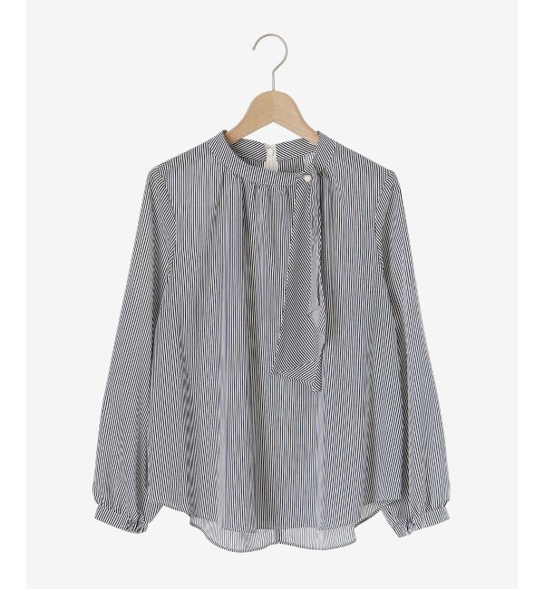 le.coeur blanc「ジョーゼットサイドスカーフタイブラウス」|シャツ・ブラウス|