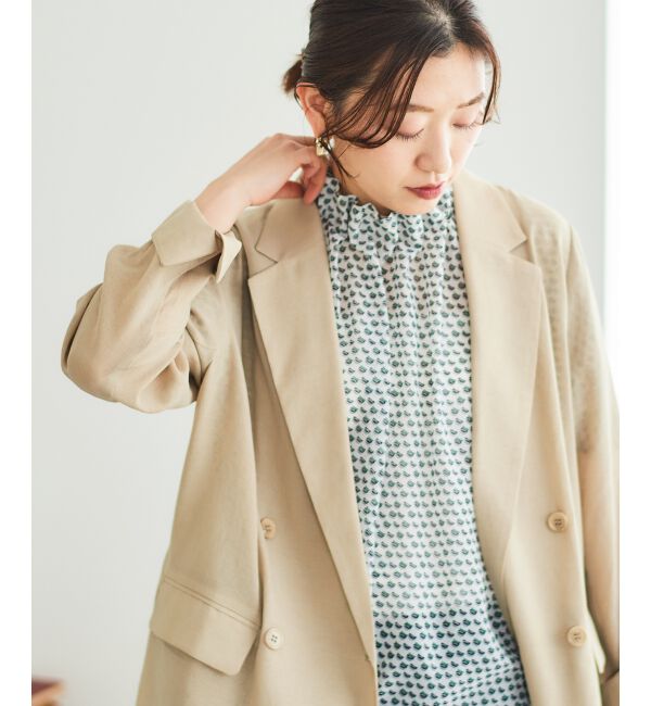  「シフォン幾何柄プリントブラウス」|シャツ・ブラウス|