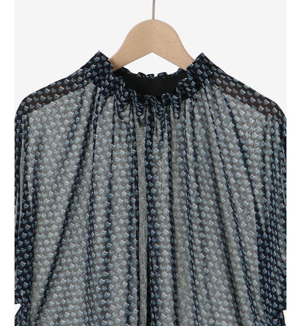  「シフォン幾何柄プリントブラウス」|シャツ・ブラウス|