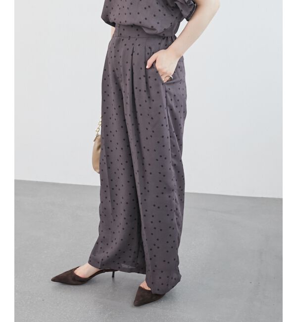  「リネンライクスラブドットタックパンツ」|その他|