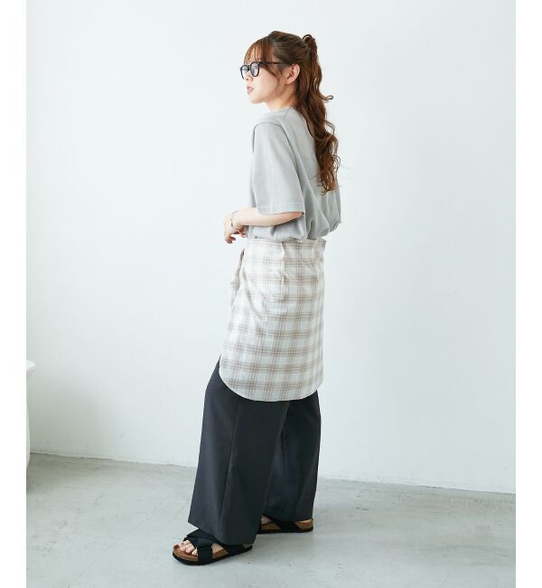  「《手洗い可能》シアー刺繍ハーフスリーブニット」|ニット・セーター|