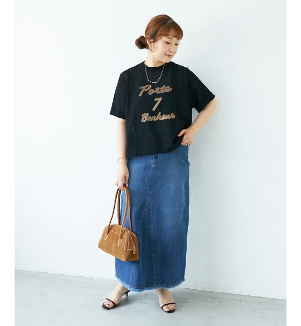  「《手洗い可能》シアー刺繍ハーフスリーブニット」|ニット・セーター|