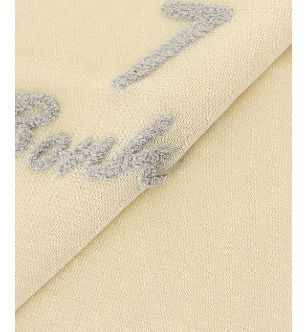  「《手洗い可能》シアー刺繍ハーフスリーブニット」|ニット・セーター|