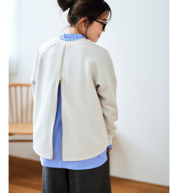  「バックジップボンディングトップス」|Tシャツ・カットソー|