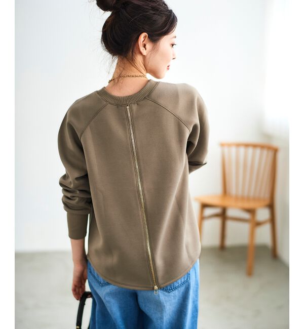  「バックジップボンディングトップス」|Tシャツ・カットソー|