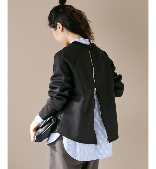  「バックジップボンディングトップス」|Tシャツ・カットソー|