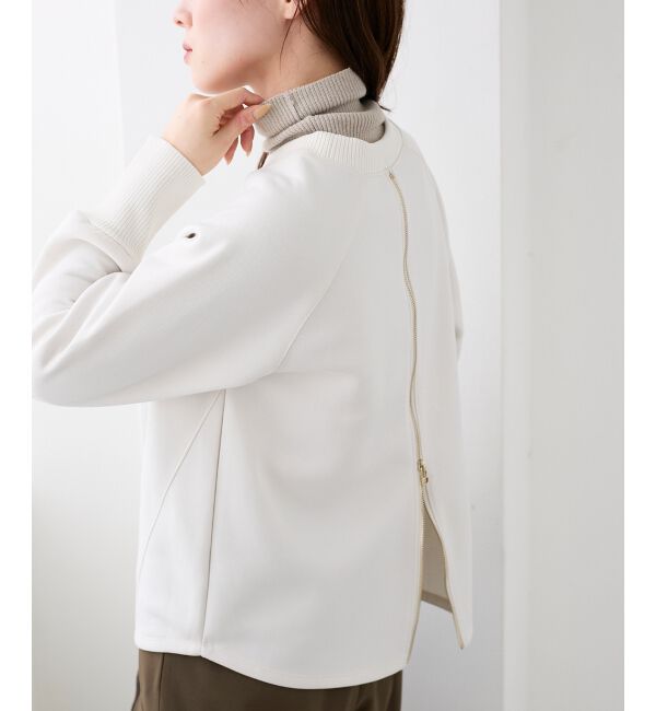  「バックジップボンディングトップス」|Tシャツ・カットソー|