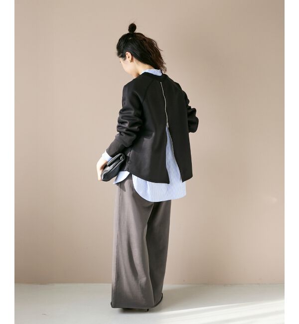  「バックジップボンディングトップス」|Tシャツ・カットソー|