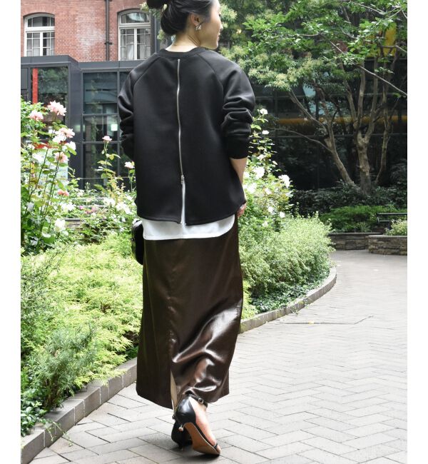  「バックジップボンディングトップス」|Tシャツ・カットソー|