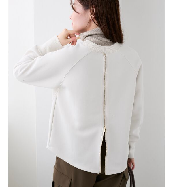  「バックジップボンディングトップス」|Tシャツ・カットソー|