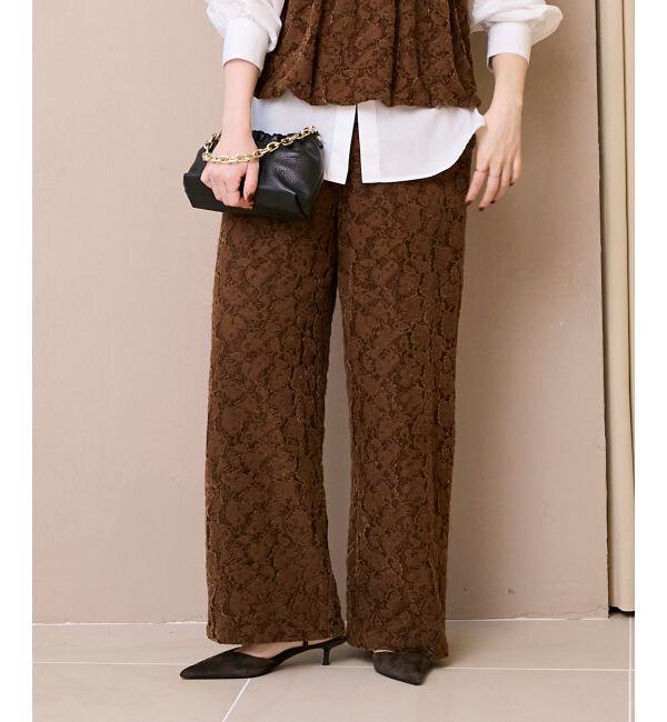  「《WEB限定アイテム》起毛レースイージーパンツ」|その他|