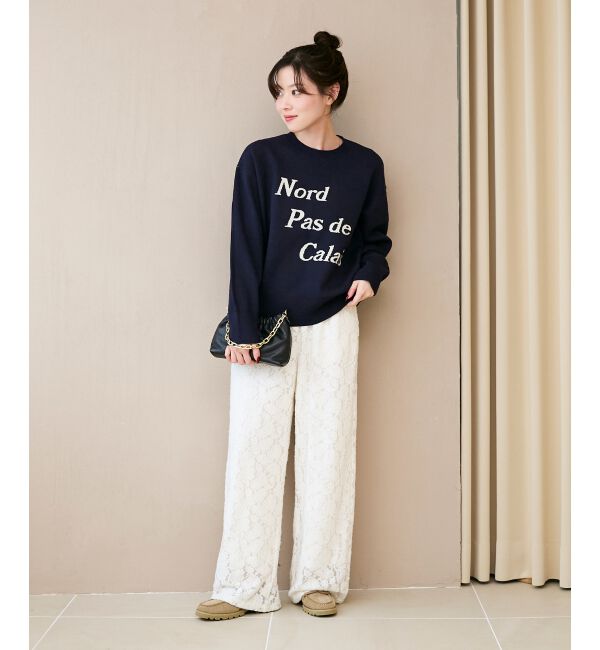  「《WEB限定アイテム》起毛レースイージーパンツ」|その他|