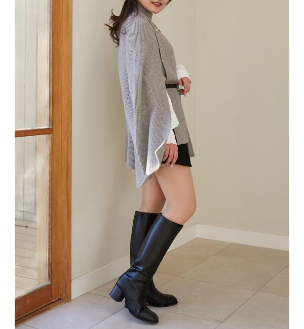 MAJESTICLEGON「ベルトセットケープニット」|ニット・セーター|